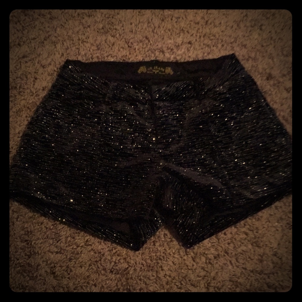 Vo Jeans Trademark Black Sparkly Shorts